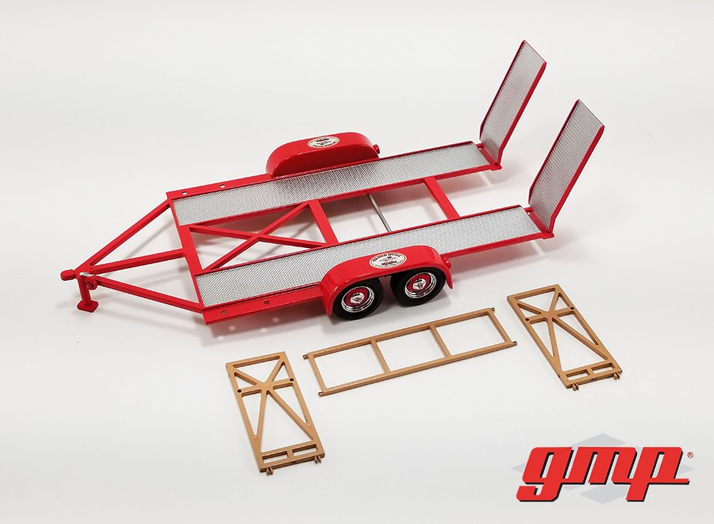 GL-GMP18963 - 1:18 Tandem Car Trailer - The Busted Knuckle Garage