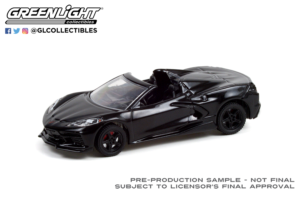 GL37240D - 1:64 2020 Chevrolet Corvette C8 Convertible (Lot #3003) - Black with Adrenaline Red Interior