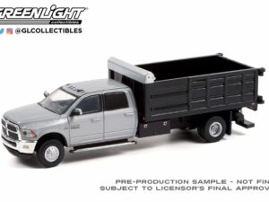 GL46080-E - 1:64 2018 Ram 3500 Dually Landscaper Dump Truck - Bright Silver Metallic