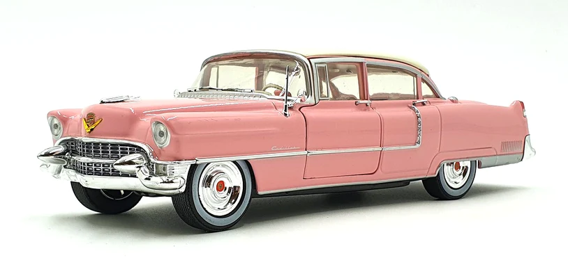 GL84098 – 1:24 1955 Cadillac Fleetwood Series 60 - Pink with White Roof - Image 4