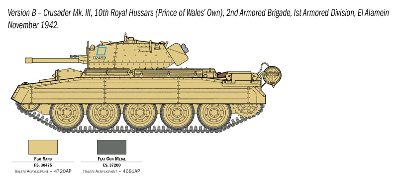Ita6592 - 1:35 Crusader Mk. II With British Crew - Image 5
