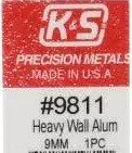 KS9811 - Round Aluminium Tube - 9mm OD x 0.76mm Wall (300mm) 1 piece