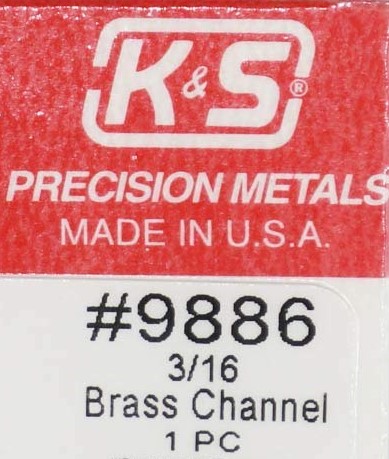 KS9886 - 3/16 Brass Channel (300mm) 1 Piece