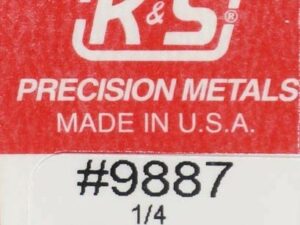 KS9887 - 1/4 Brass Channel (300mm) 1 Piece