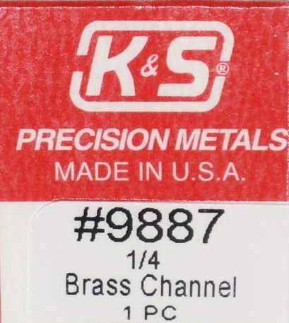 KS9887 - 1/4 Brass Channel (300mm) 1 Piece