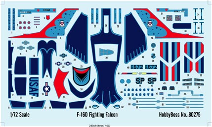 HOB80275 - 1:72 F-16D - Fighting Falcon - Image 3