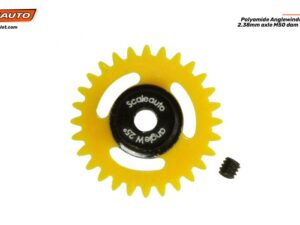 SC-1168R -  Polyamide Anglewinder Gear 28th. For 2.38mm Axle M50.15,8mm SIT -Black insert (yellow)