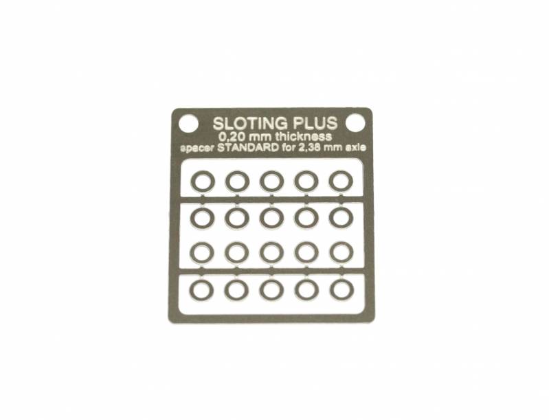 SP062102 - Sloting Plus - Spacer 0.20 mm STANDARD for axle 2.38 mm (3/32´´) (20)