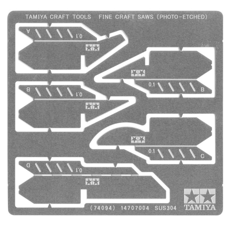 Tam74094 - Fine Craft Saws (Photo-Etched - 0.1mm Thick)