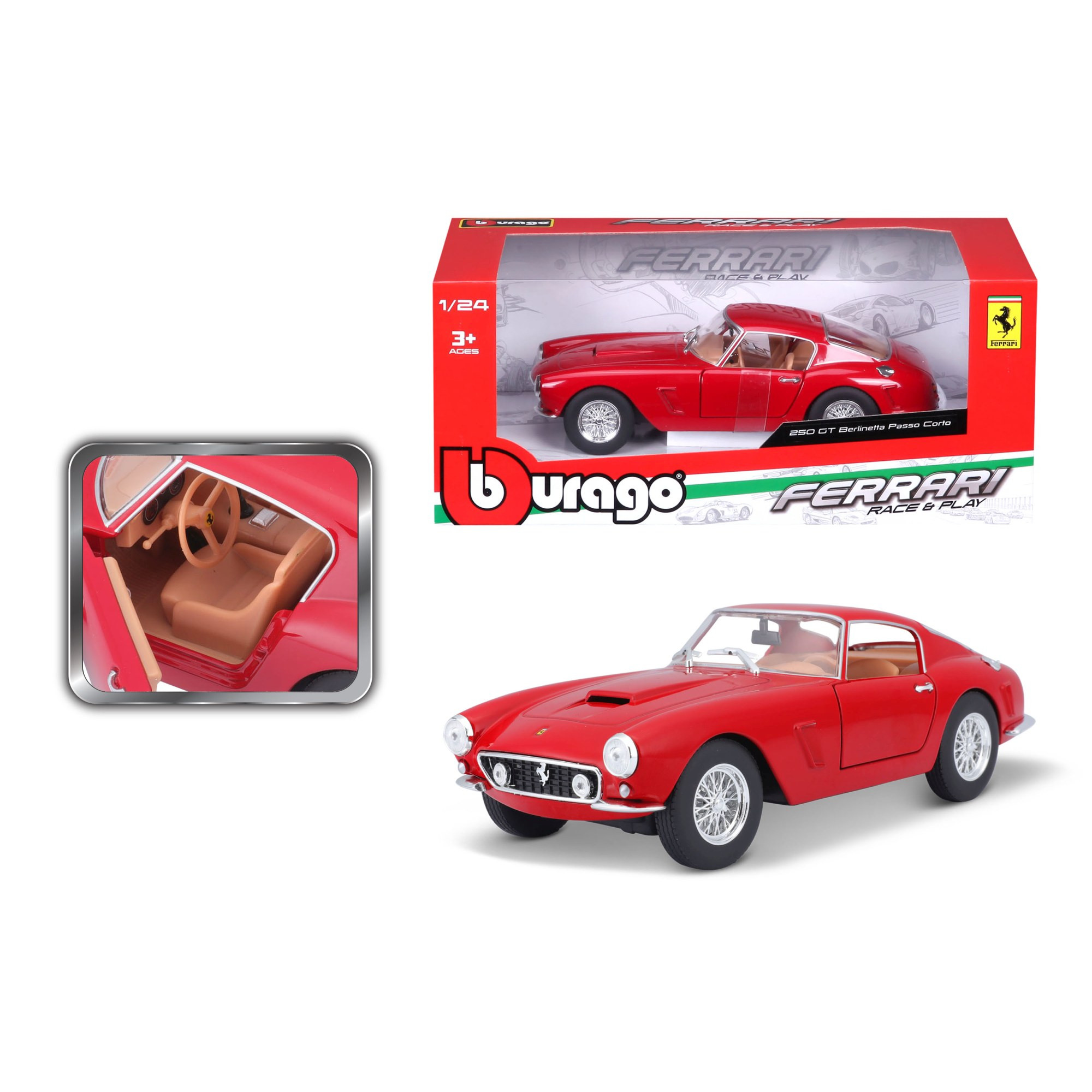 Bur18-26025 - 1:24 Ferrari 250 GT Berlinetta Passo Corto - Model