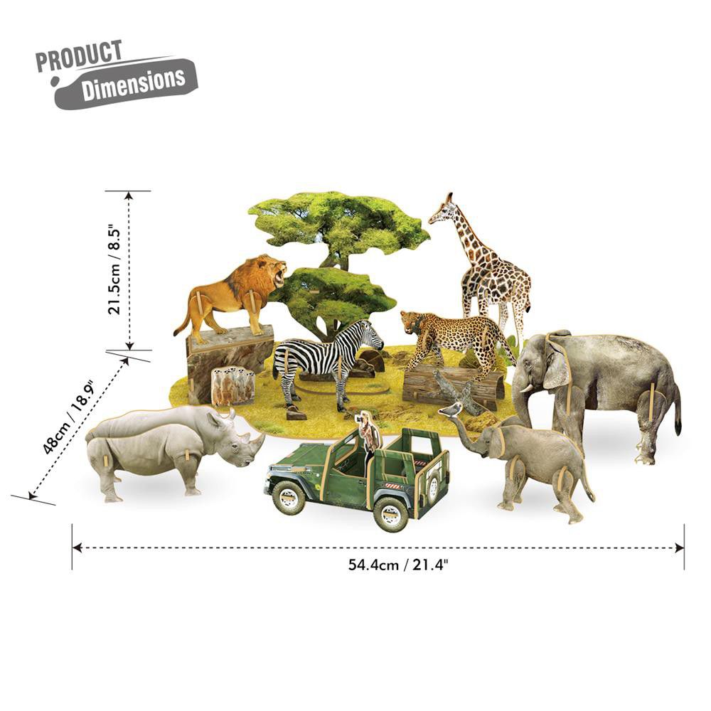 CFDS0972H - 3D Puzzle - African Wildlife - Image 3