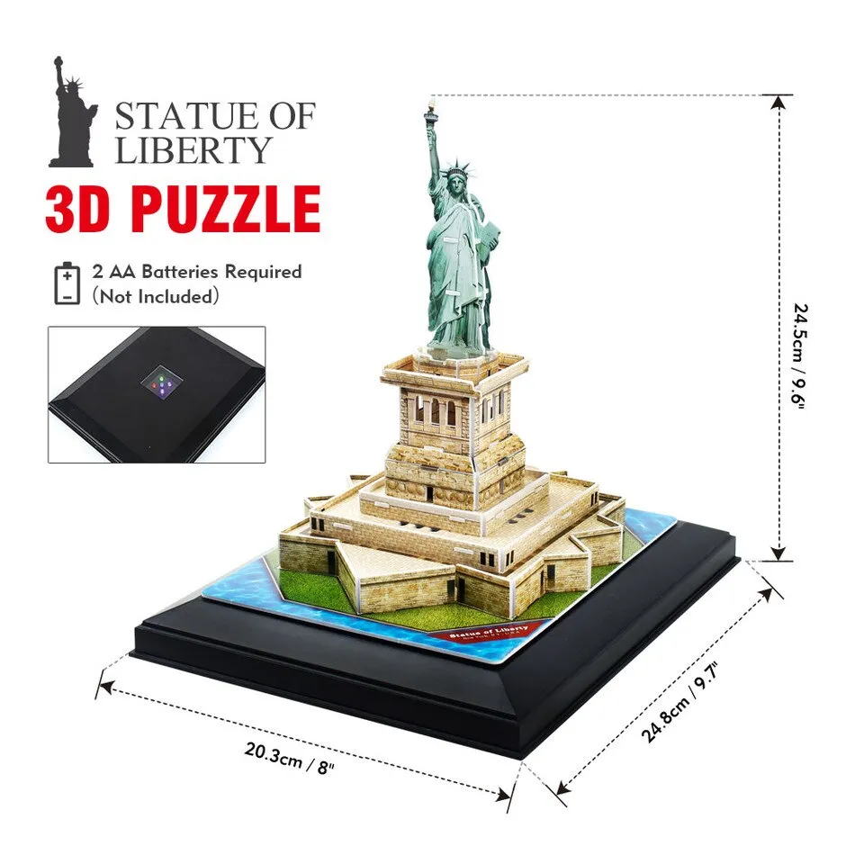 CFL505H - 3D Puzzle - Statue of Liberty (LED Version) - Image 5