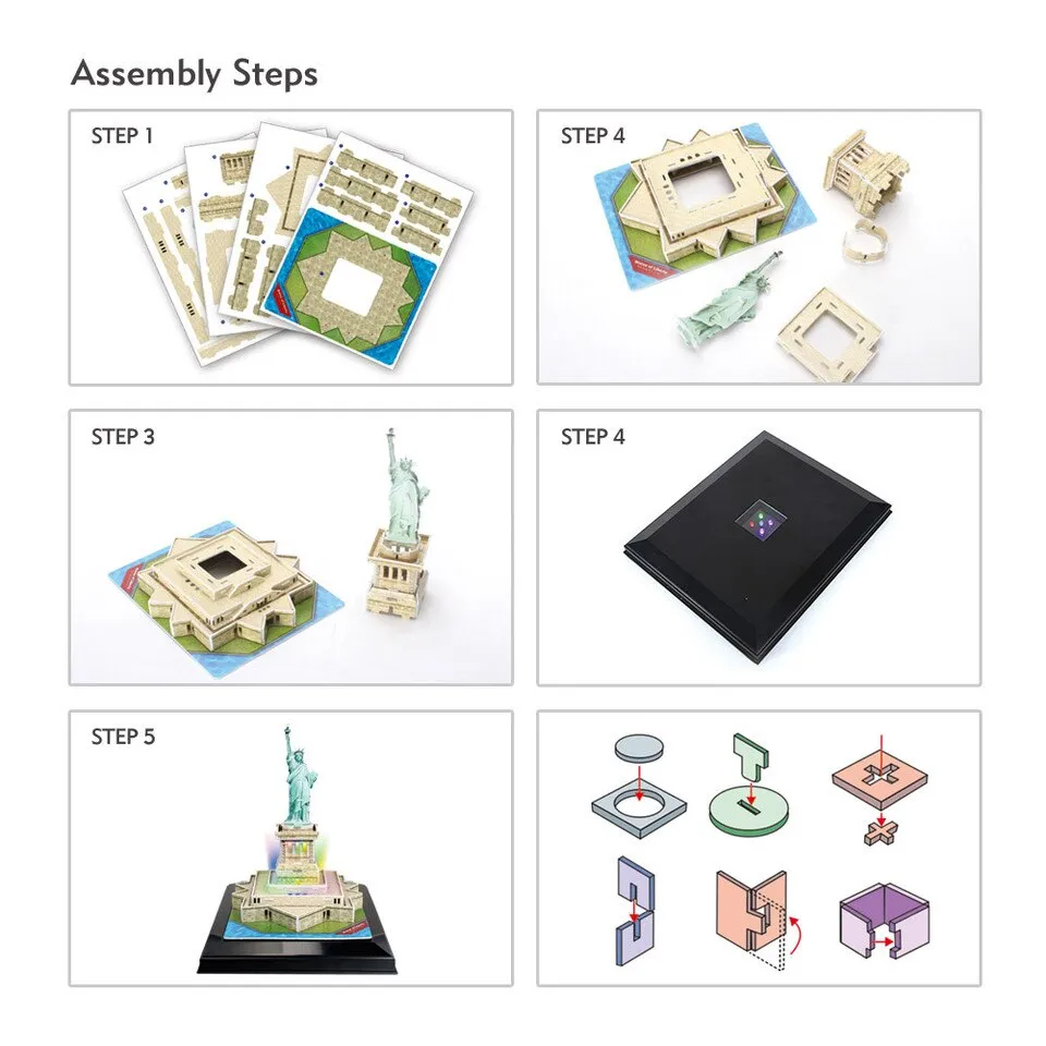 CFL505H - 3D Puzzle - Statue of Liberty (LED Version) - Image 6