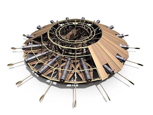 ita3104 - Leonardo Da Vinci - Multi-Cannon Gunship - Image 2