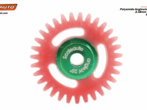 SC-1170BR - Anglewinder Polyamide Crown Gear 30th M50 ø15.8mm with M2.5 screw - Reverse Insert (Light Red)