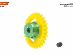 SC-1168BR - Anglewinder Polyamide Crown Gear 28th M50 ø15.8mm with M2.5 screw - Reverse Insert (Yellow)