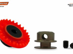 SC-1116R - Inline Nylon Crown Gear 30th M50 with M2.5 screw (Red)