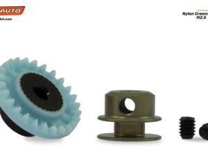 SC-1112R - ScaleAuto Inline Nylon Crown Gear 26th M50 with M2.5 screw (Light Blue)