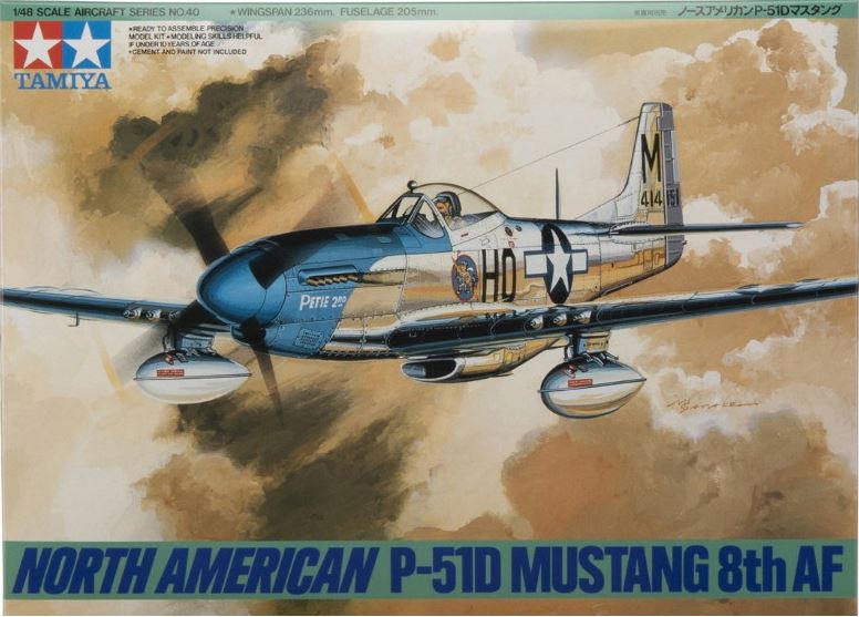 Tam61040 – Tamiya 1:48 North American P-51D Mustang 8th AF Plastic Model Kit