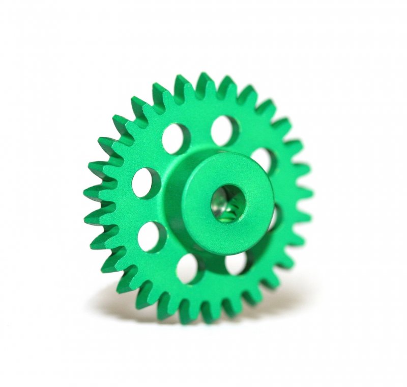SP072429 - Sloting Plus - INVERTED Anglewinder Spur Gear Ø16mm x 29Teeth, Axle 2,38mm (3/32") M2,5 Grub Screw. Use Tip or Allen Wrench of 1,3mm