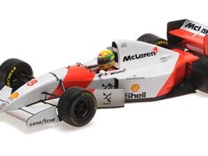 PMA540933818 – Minichamps 1:18 McLaren Ford MP4/8 - Ayrton Senna - Winner European GP 1993 (Dirty Version)