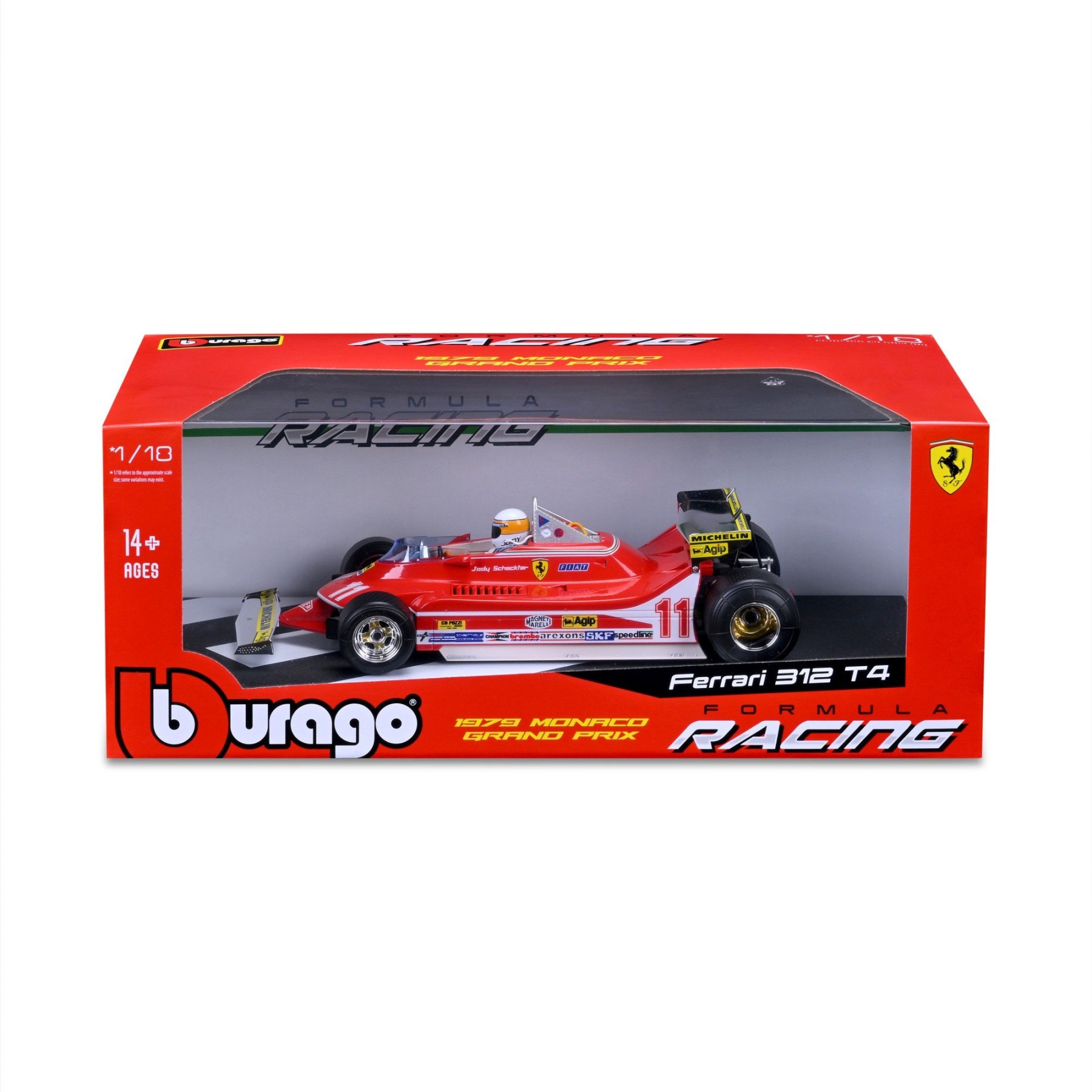 Bur18-16814-11M - 1:18 Ferrari 312T4 #11 J.Scheckter 1979 GP Monaco Winner (24cm Long) - Image 2