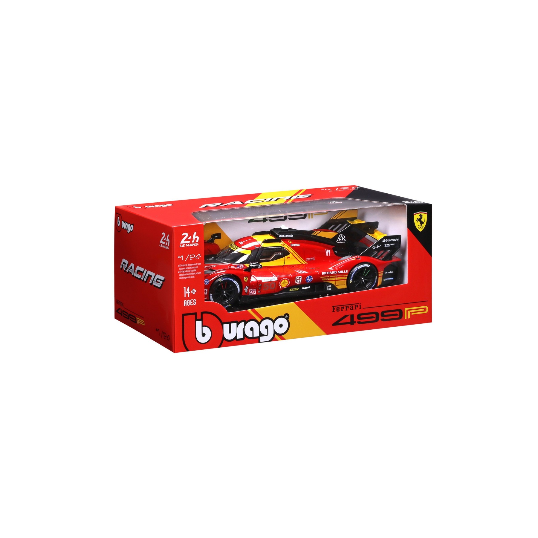 Bur18-26312 - 1:24 Ferrari 499P LM Hypercar #50 Le Mans Champion 2024 (20cm Long) - Image 2