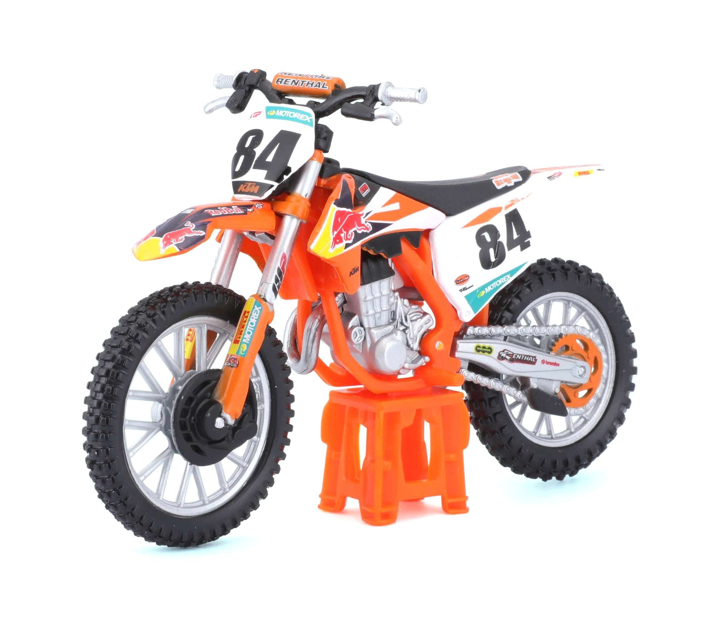 Bur18-51081 - 1:18 KTM 450 SX-F Factory Edition 2018 (12cm Long)