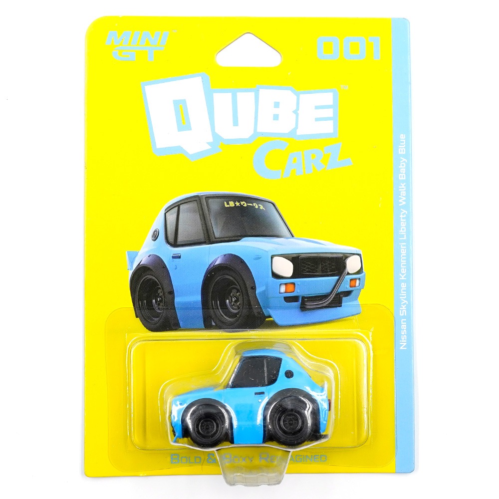 MGT-QZ00101-BL - Mini GT - 1:64 Nissan Skyline Kenmeri Liberty Walk Baby Blue (QubeCarz - Blister Pack) (5cm Long) - Image 2