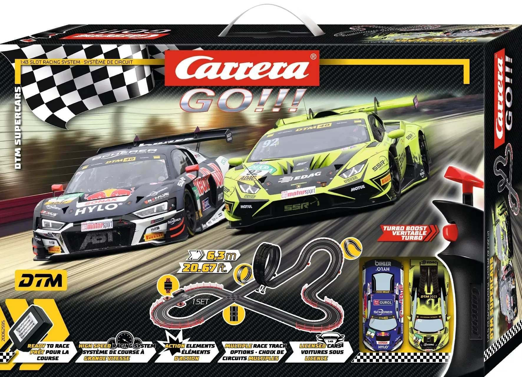 Car62595 - Carrera GO!!! 143 DTM Supercars Slot Car Set (6.3m)
