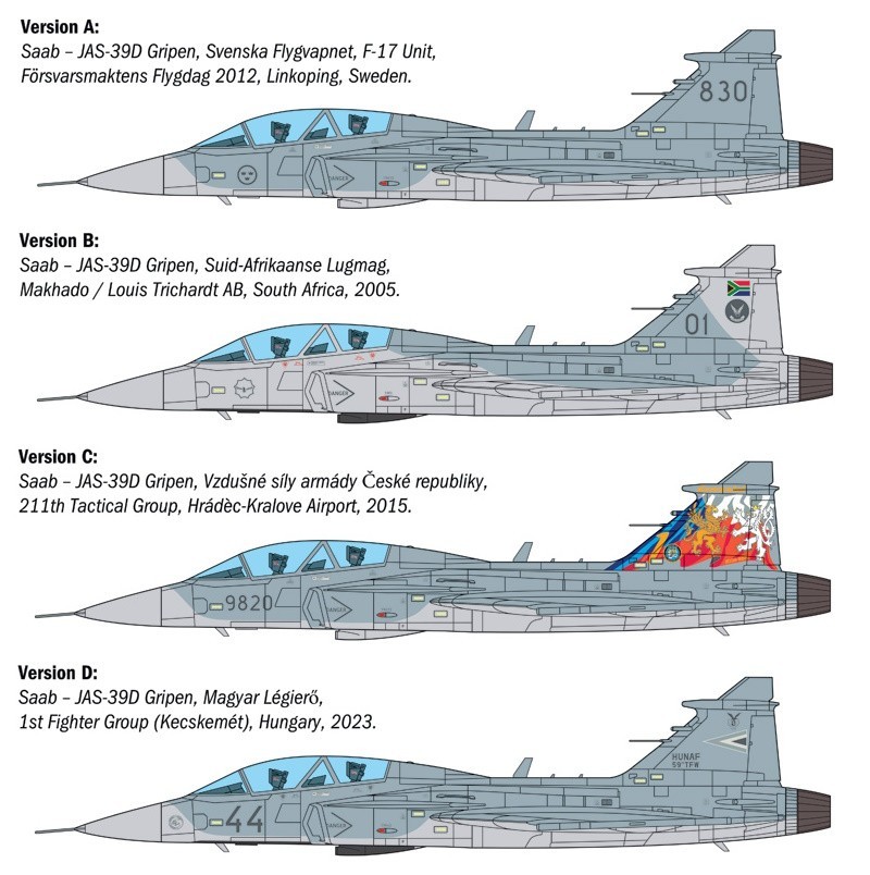 Ita91216 - 1:72 JAS-39D Gripen Twin Seater (Plastic Building Kit) - Image 3