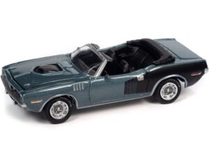 JLMC026-B4 - Johnny Lightning - 1:64 1971 Plymouth Cuda Convertible - Winchester Gray (7cm long)