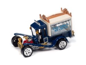 JLPC015-3 - Johnny Lightning - 1:64 - Classic Plastic George Barris ice cream truck - Navy/Cream (6cm Long)