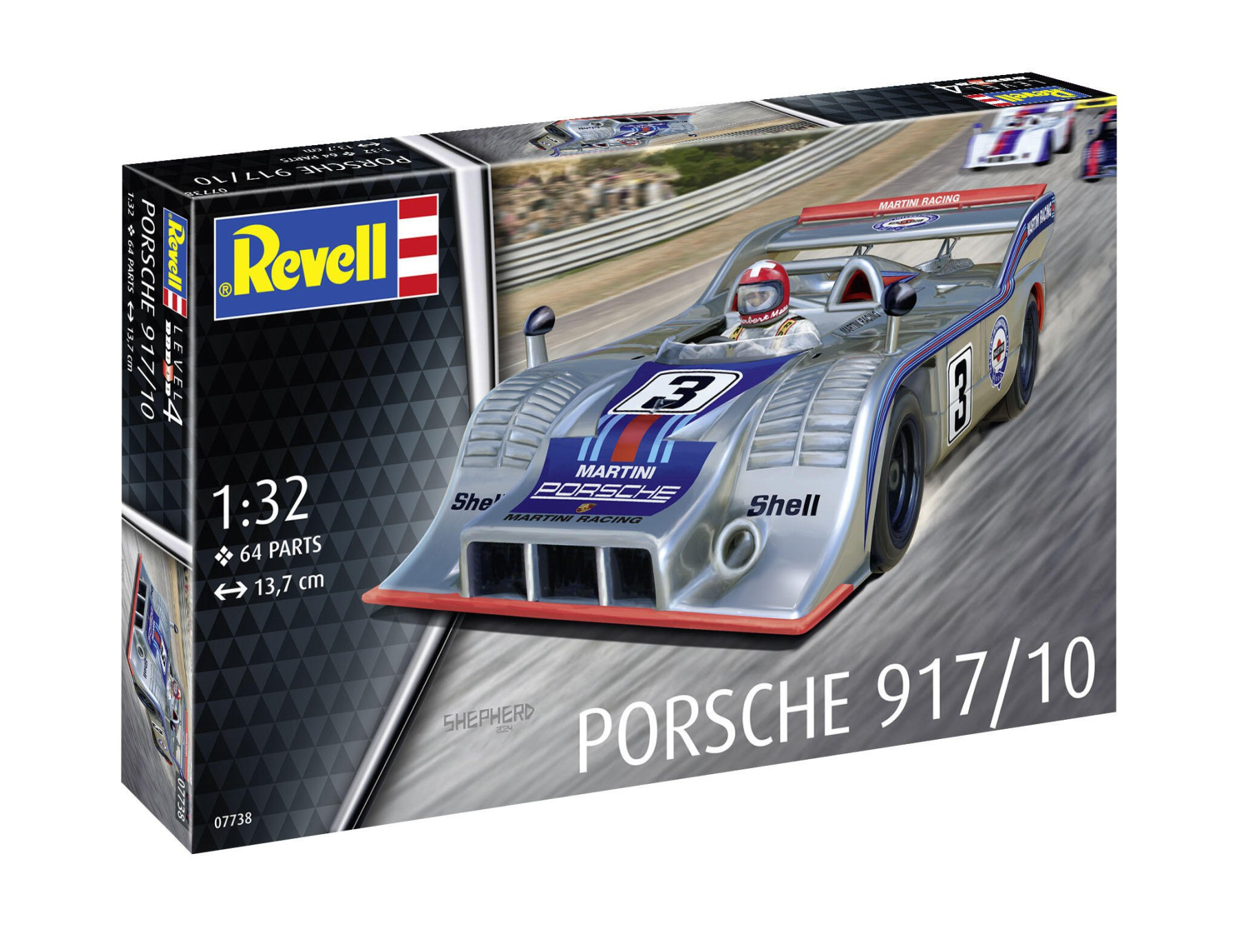 Rev07738 – Revell 1:32 Porsche 917/10 (Plastic Building Kit - 13.7cm Long)