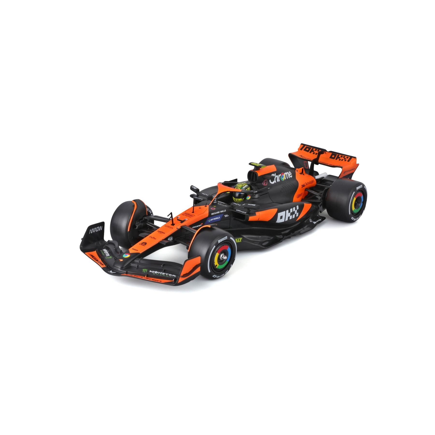 Bur18-28504 - Bburago - 1:24 McLaren F1 MCL38 2024 Model Assembly Kit #4 Lando Norris (Plastic Stand Included) (23cm long) - Image 3