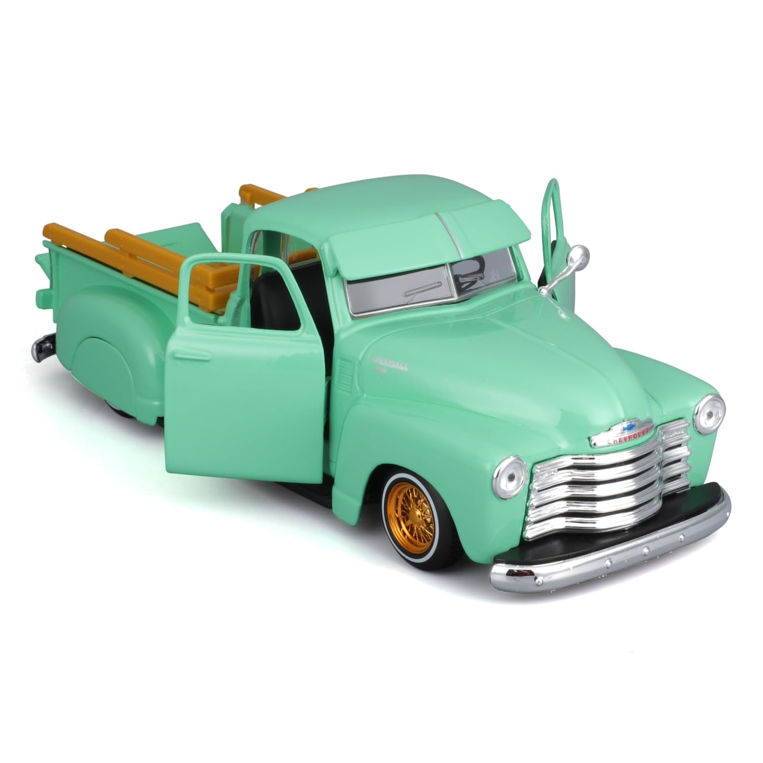 Mai32545 – Maisto 1:25 1950 Chevrolet 3100 Pickup - Light Green (18cm Long) - Image 2