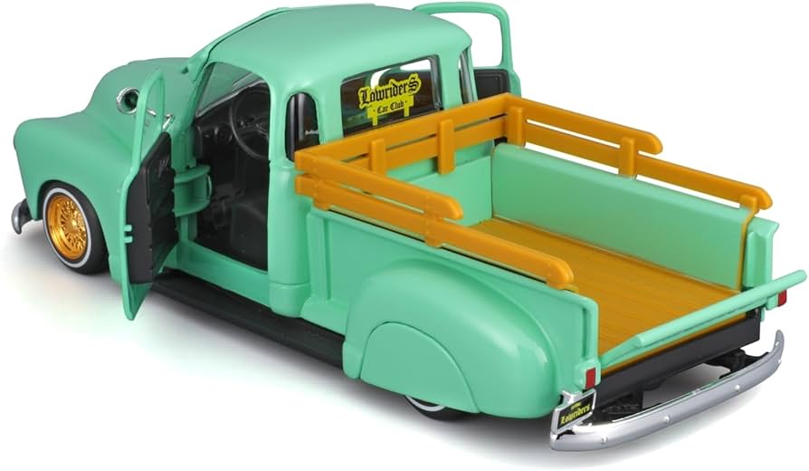 Mai32545 – Maisto 1:25 1950 Chevrolet 3100 Pickup - Light Green (18cm Long) - Image 3