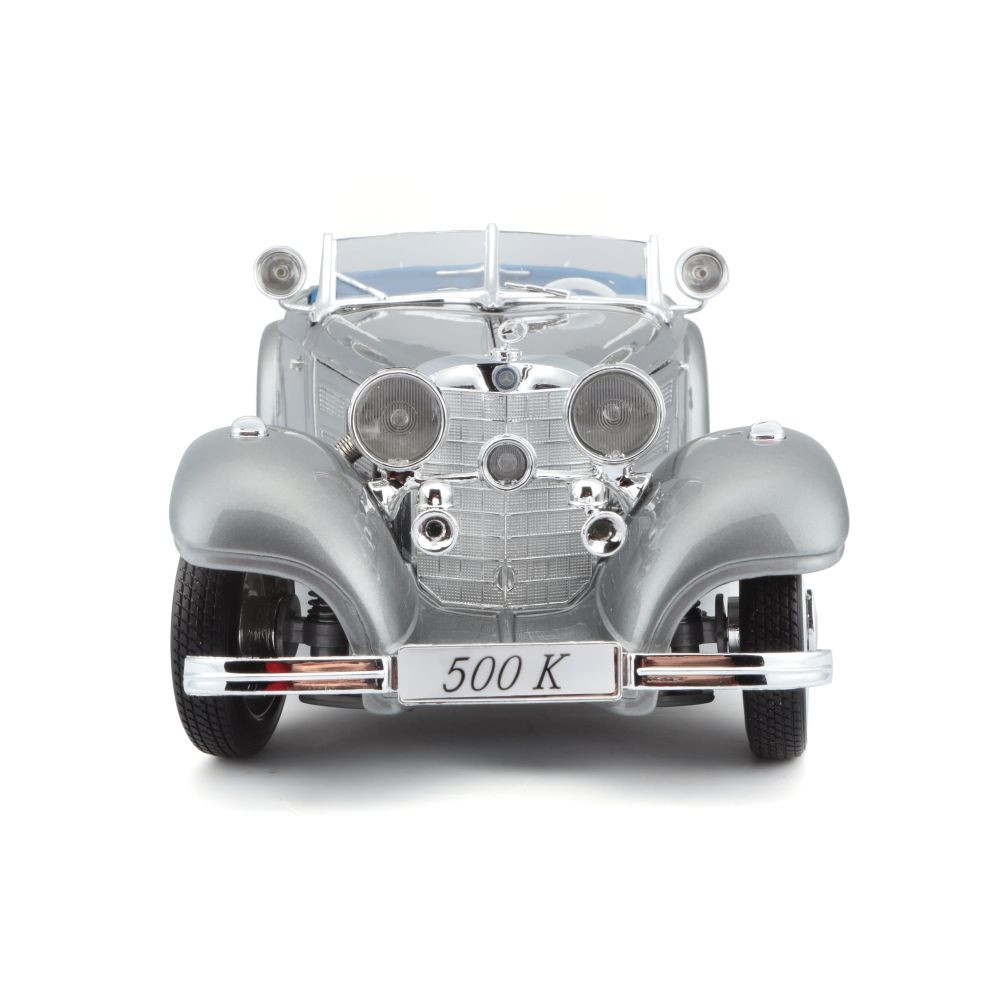 Mai36862 - 1:18 1936 Mercedes-Benz 500K Typ Specialroadster - Metallic Grey (27cm long) - Image 5