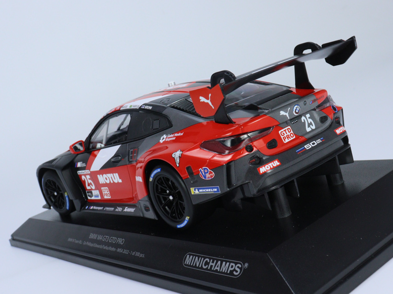 PMA155222025 – Minichamps - 1:18 BMW M4 GT3 GTD Pro - #25 BMW M Team RLL - IMSA 2022 (With Base Plate) (27cm long) - Image 2