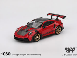 MGT01060-R - Mini GT - 1:64 Porsche 911 (992) GT3 RS Weissach Package Guards Red (7cm Long)