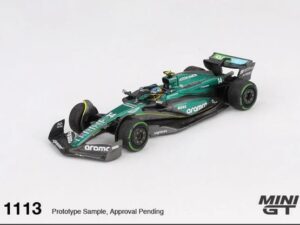 MGT01113-L - Mini GT - 1:64 Aston Martin AMR24 #14 Fernando Alonso 2024 F1 Canadian GP (8cm Long)