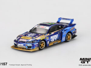MGT01157-R - Mini GT - 1:64 Nissan Silvia (S15) LB-Super Silhouette #555 Team MINI GT Liberty Walk 2025 Formula Drift (7cm Long)