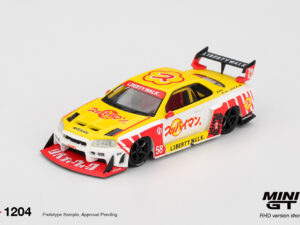 MGT01204-R - Mini GT - 1:64 Nissan LB-ER34 Super Silhouette SKYLINE Suppaiman Okinawa (7cm Long)