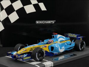 PMA117051705 – Minichamps 1:18 Renault F1 Team R25 - Fernando Alonso - World Champion - 3rd Brazil 2005 (25cm Long Resin Model)