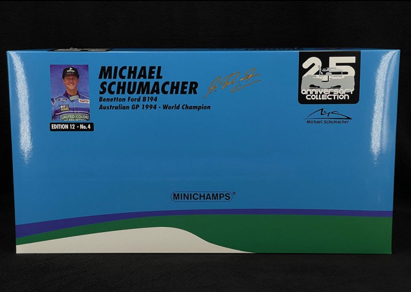 PMA517941205 - Minichamps 1:12 Benetton Ford B194 - Michael Schumacher - Australian GP 1994 - Wolrd Champion 2020 (37cm Long Resin Model) - Image 3