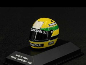 PMA540308812 – Minichamps 1:8 Helmet – Ayrton Senna World Champion 1988 (3cm High)