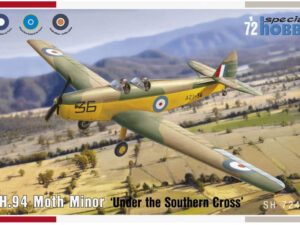 SH72494 - Special Hobby 1:72 DH.94 Moth Minor Ünder the Southern Cross" (Plastic Model Building Kit - 10cm Long)