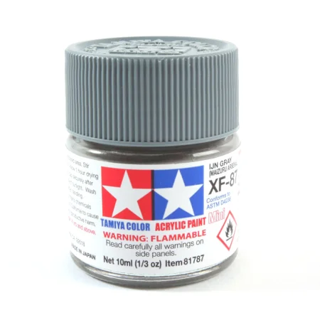 Tam81787 - Tamiya XF-87 IJN Gray (Maizuru Arsenal) Mini Acrylic Paint (10ml)