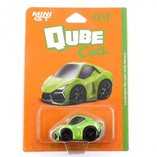 MGT-QZ01301-BL - Mini GT - 1:64 Lamborghini Revuelto Verde Selvans Green (QubeCarz - Blister Pack) (5cm Long) - Image 2