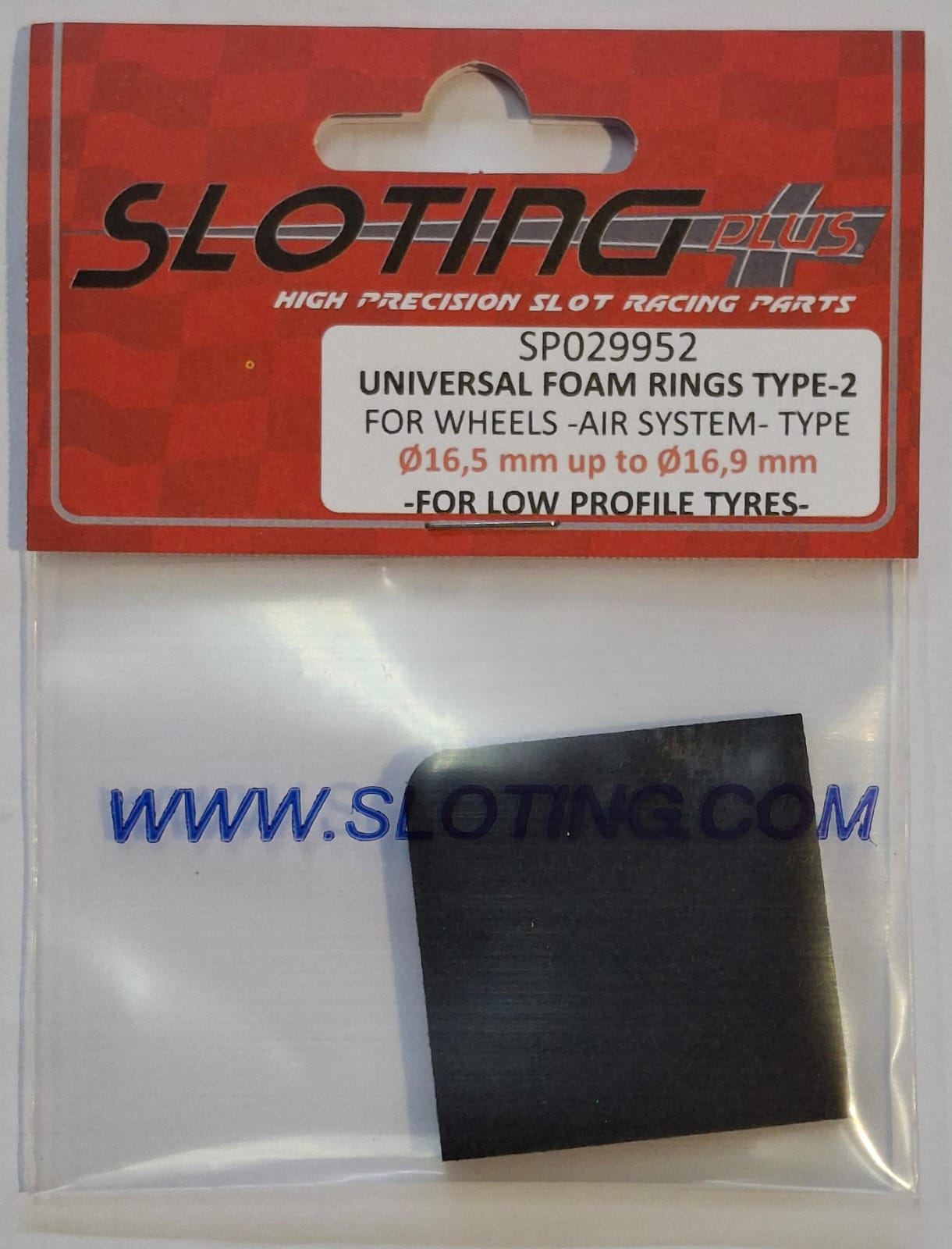 SP029952 - Sloting Plus - Universal Foam Rings Type-2 for Wheels - Air System- Type Ø16,5mm up to Ø16,9mm (Low Profile Tyres) - Image 2